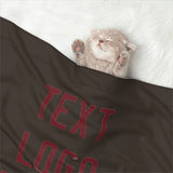 Custom Brown Crimson Red Pet Blanket