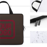 Custom Brown Crimson Red Laptop Bag