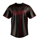 Custom Brown & Crimson Red Colors Design Sports Baseball Jersey
