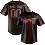 Custom Brown & Crimson Red Colors Design Sports Baseball Jersey