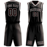 Custom Brown Crimson Red Basketball Set
