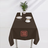 Custom Brown Crimson Red Square Table Cloth