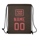 Custom Brown Copper Rose Drawstring Bag