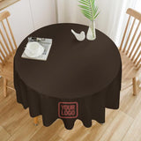 Custom Brown Copper Rose Round Table Cloth