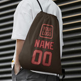 Custom Brown Copper Rose Drawstring Bag