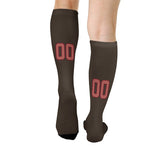 Custom Brown Copper Rose Knee-High Sock