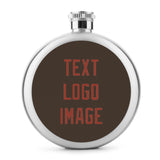 Custom Brown Coral Red Hip Flask