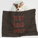 Custom Brown Coral Red Pet Blanket