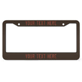 Custom Brown Coral Red License Plate Frame