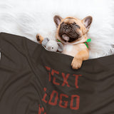 Custom Brown Coral Red Pet Blanket