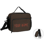 Custom Brown Coral Red Lunch Bag