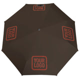 Custom Brown Coral Red Automatic Umbrella