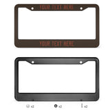 Custom Brown Coral Red License Plate Frame