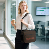 Custom Brown Coral Red Lunch Bag
