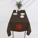 Custom Brown Coral Red Square Table Cloth
