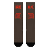 Custom Brown Orange Red Knee-High Sock