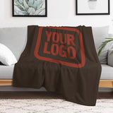 Custom Brown Coral Red Blanket