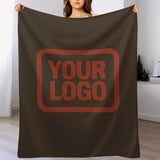 Custom Brown Coral Red Blanket