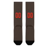 Custom Brown Orange Red Knee-High Sock