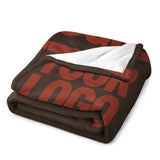 Custom Brown Coral Red Blanket