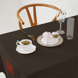 Custom Brown Coral Red Square Table Cloth