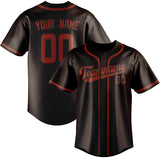 Custom Brown & Coral Red Colors Design Sports Baseball Jersey