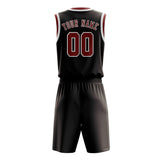 Custom Brown Coral Red Basketball Set