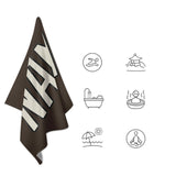 Custom Brown Cream Beach Towel