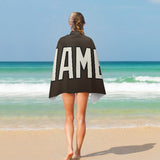 Custom Brown Cream Beach Towel