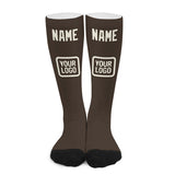 Custom Brown Cream Knee-High Sock