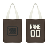 Custom Brown Cream Canvas Tote Bag