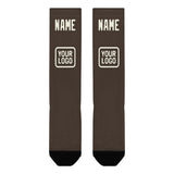 Custom Brown Cream Knee-High Sock