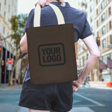 Custom Brown Cream Canvas Tote Bag