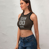 Custom Brown Gray Sleeveless Tank Top