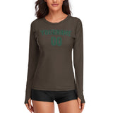 Custom Brown Green Women's Long-Sleeve Shirt