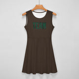Custom Brown Green Cheerleader Dress