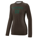 Custom Brown Green Women's Long-Sleeve Shirt