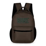 Custom Brown Dark Green Kids Backpack
