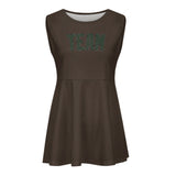 Custom Brown Dark Green Cheerleader Dress
