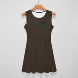 Custom Brown Dark Green Cheerleader Dress
