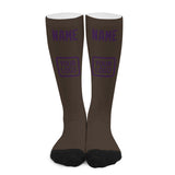 Custom Brown Purple Knee-High Sock