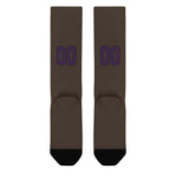 Custom Brown Purple Knee-High Sock