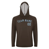 Custom Brown Light Blue UV-Hoodie