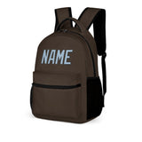 Custom Brown Light Blue Kids Backpack