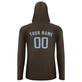 Custom Brown Light Blue UV-Hoodie