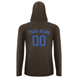 Custom Brown Sky Blue UV-Hoodie