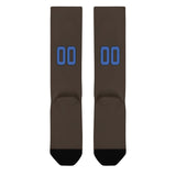 Custom Brown Sky Blue Knee-High Sock