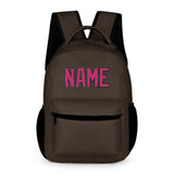 Custom Brown Pink Kids Backpack