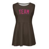 Custom Brown Pink Cheerleader Dress