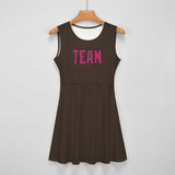 Custom Brown Pink Cheerleader Dress